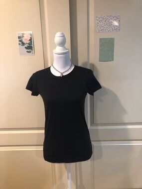 rag & bone Black Short Sleeve Crewneck Tee